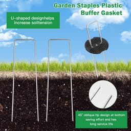 SnelShoppen - Tuinankers Set 100 Stuks + 100 Schijven, Professionele Grondankers van Verzinkt Staal, 150 mm Lang, 40 mm Breed, Ideaal voor Tuin, Campi — thumbnail 5