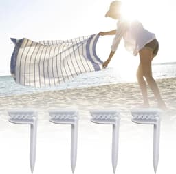 SnelShoppen - 8Pcs Plastic Strandlaken Klemmen - Lichte Decoratieve Wasknijpers - Handdoek Houder Voor Kamperen, Picknicks, Tuin, Buiten - UV-bestendi — thumbnail 3