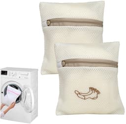 Dailygoods - Laundry Bags Wasmachine-netzakken, 2 stuks, met hersluitbare was, 18 x 20 cm, geschikt voor fijne was, beha's, sokken en schoenen — thumbnail 1