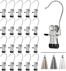 Dailygoods- Wasknijpers 40 Stuks - Roestvrij Staal - 360° Draaibaar - Antislip - Duurzaam - Geschikt voor Binnen/Buiten - Klemmen — thumbnail 1