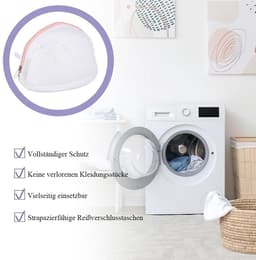 Dailygoods- Wasnet Groot - Waszak voor Ondergoed - Bescherming voor Beha's/Sokken - Wasnet met Rits - 1 Stuk - Roze Kleur — thumbnail 4