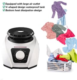 Dailygoods - Draagbare Elektrische Wasdroger - Energiebesparend - Compact formaat - Thuisgebruik - Krachtige 1200W - Ideaal voor kleine ruimtes — thumbnail 3