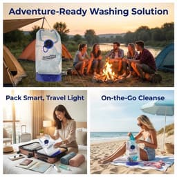 Dailygoods- Reistas Waterdicht - Draagbare Waszak - Compact Opvouwbaar - Voor Kleding - Reisbenodigdheden - Innovatieve Oplossing — thumbnail 2
