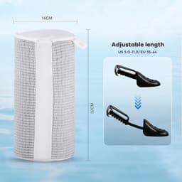 Dailygoods- Schoenwaszak 2 Stuks - Verstelbare Schoenspanner - Herbruikbaar Wasnet - Verborgen Ritssluiting - 360° Reiniging - Pluizige Microvezels - Schoenwasnet — thumbnail 5