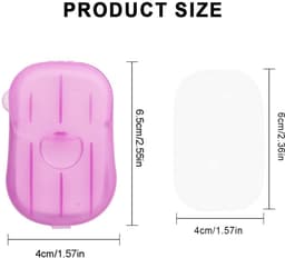 Dailygoods- Papierzeep 5 Stuks - Draagbare Mini-zeepblaadjes - Kunststof Doos - Zeeppapier - Ideaal voor Camping - Lichtgewicht en Handzaam - Zeepbladen — thumbnail 5