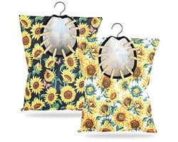 Wasknijper Tas - Opberghouder - Was ophangen - Met draaibare haak - 38 x 28 cm - Zonnebloem