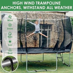 Set van 10 Gegalvaniseerde Stalen Tentpinnen van 30 cm - Grondankers voor Tent, Camping, Trampoline en Luifels met Hamer - Duurzame en Betrouwbare Grondankers met 5 mm Diameter — thumbnail 4