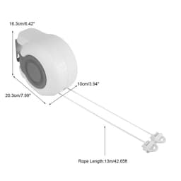 Dailygoods- Waslijn Uittrekbaar - Wanddroogrek - Dubbele Lijn - 2 Meter Lang - 26 Meter Droogruimte - Compact en Duurzaam - Wasdroger — thumbnail 4