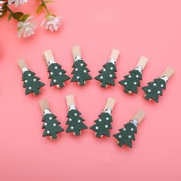 Dailygoods- Houten Wasknijpers - 25 Stuks Mini - Decoratie Clips - Kerstmis Thema - Fotocollage - Kunsthandwerk - Natuurlijk Hout - Foto Clips — thumbnail 2