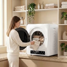 ECTEATOY® Kompakte Wasdroger - 5kg - Afvoerdroger met Touchscreen - Wit 1000 W — thumbnail 5