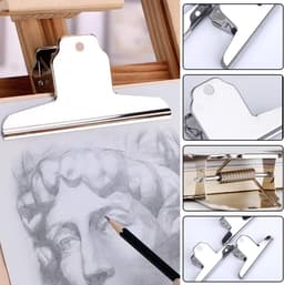 Grote Bulldog Clips - Metalen Klemmen - Documenten Organiseren - Roestvrij Staal - 10 cm - Zilver — thumbnail 3