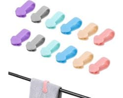 12 Pc Handdoekklemmen voor Keuken - Schattige Wolkenstijl Handdoekklemmen voor Stoelen - Voor Handdoekstangen en Meubelhandvatten om Handdoeken Vast te Klemmen tegen Vallen