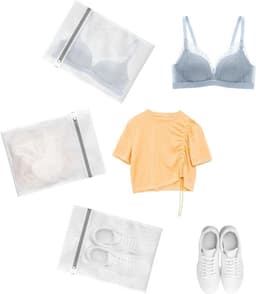 Duurzame Honeycomb Mesh Waszakken voor Fijne Was - Reisorganisatietas voor Kleding - Jeans - Badhanddoeken - Lakens (2 Stuks, 60 x 60 cm) — thumbnail 3