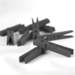 Houten Wasknijpers - Kledingknijpers Clips - Foto's Ophangen - Natuurlijk Hout - 7 cm - Zwart — thumbnail 3
