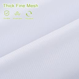 2 stuks Dirty Laundry Bag, 50 x 60 cm, waszak met metalen ritssluiting, wasnet voor wasmachine, wasnet, grote waszak voor beha, reizen, blouse, sokken (wit) — thumbnail 4