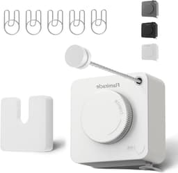 Intrekbare Waslijn - Kledinglijn Binnen - Kleding Drogen - Niet-doorhangend Ontwerp - 4 Meter - Wit — thumbnail 1
