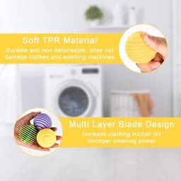 15 stuks herbruikbare rubberen drogerballen - wasbal voor wasmachine - anti-verstrikking - wasdroger accessoires — thumbnail 3