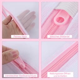 Wasnet voor wasmachine, waszak met ritssluiting, herbruikbaar, voor ondergoed, sokken, babykleding, 5 maten — thumbnail 3