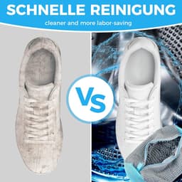 Waszak 2 Stuks Plüsch Schoenenwaszak Grijs Ritssluiting Herbruikbaar Sneakers (2-delige set, XL schoenenwaszakken in grijs), herbruikbaar, opvouwbaar, met ritssluiting, ophangkoord, XL, wasbestendig — thumbnail 4