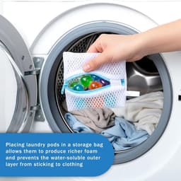 Set van 5 Waszakken, Ideaal voor Wasmiddel Pods, Geurkorrels en Bescherming van Kleding in de Wasmachine, Perfect voor Delicate Stoffen — thumbnail 3