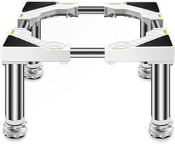 Wasmachine Onderstel - Droger Sokkel Koelkast - Apparaten Verplaatsen - Verstelbare Breedte - 45-65 cm - Zilver — thumbnail 1