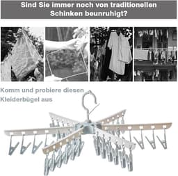 Inklapbare droogmolen - Wit - 36 Klemmen - Compacte Sokkendroger voor Ondergoed en Kleine Was - Voor Thuisgebruik — thumbnail 2