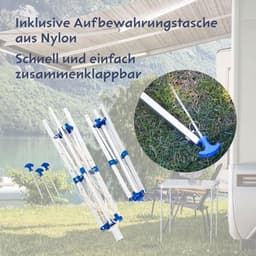 RFWR® Droogmolen Aluminium - Inklapbaar en In hoogte Verstelbaar, Weerbestendig en Ruimtebesparend — thumbnail 3