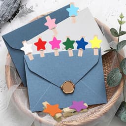 SnelShoppen - 100 Mini Houten Knijpers Stervormig, Kleurrijke Fotoknijpers voor Creatieve Projecten, Adventskalender & Decoratie (Multicolor) — thumbnail 2