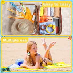 SnelShoppen - Pack van 8 Strandstoel Handdoek Clips - Elastische Handdoekhouders voor Zonnebedden - Winddichte Touwtjes voor Pool, Zomer - Regenboog S — thumbnail 3