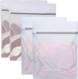 SnelShoppen - Pack van 4 Grote Waszakken 50 x 60 cm, Wasnet voor Wasmachine, 2 Soorten Mesh, Waszak met Rits, Voor Fijne Was, Ondergoed, Spijkerbroeke — thumbnail 1