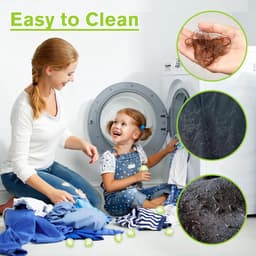 SnelShoppen - 12pcs Herbruikbare Dierenharen Verwijderaar, Wasmachine Lintballen, Kattenharen Verwijderaar, Nylon en Plastic, Groen, Perfect voor Wass — thumbnail 3