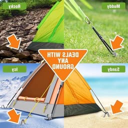 Grondanker tentharingen - tuin haringen van staal - grondnagels voor landschap en bouw - tent voor trampoline en schommel - 6 stuks 30 cm — thumbnail 3