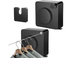 Uittrekbare Waslijn - Wand Waslijn - Kleding Drogen - Anti Doorhangen - 48 Meter - Roestvrij Staal