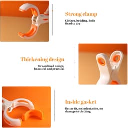 6 stuks - winddichte kledingclip - Strandhanddoekclip - Plastic dekenclip - Badhanddoekclip - Grote kledingclip - Voorkomt dat kleding door de wind wegwaait - Groen - 10,6x6 cm - Voor het vastklemmen van strandhanddoeken, beddengoed en dikke kleding. — thumbnail 3