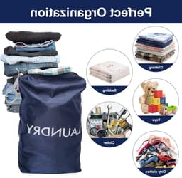 Reiswaszakken 2Pcs 45 x 60cm en 35 x 55cm, Waterdichte en Vouwbare Waszakken voor Vakantie en Kamperen, Ideaal voor Nat en Droog Wasgoed — thumbnail 2