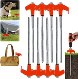 Grondankers Schroef - Tentharingen - Buiten Stabiliteit - Schroefontwerp - 8 Inch - Wit — thumbnail 2