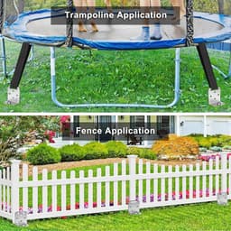 SnelShoppen - Pack van 6 18 Inch Schroef Grondankers, Trampoline Ankeren, 6.8 cm Wijde Spiraalankers voor Huizen, Schutting, Speelsets, Tent en Canopy — thumbnail 5
