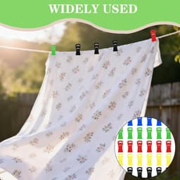 50 stuks sokkenklemmen wasmachine en droger, haken sokken wassen organizer mini wasknijpers sokkenhouder organiseren bewaren drogen voor strandhanddoek, badhanddoek tapijt kleding (veelkleurig — thumbnail 2