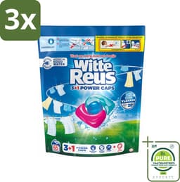 3 x Witte Reus - 3+1 Power Caps - Witte Was - 65 Wasbeurten - Grootverpakking - Wascapsules - Wit Wasgoed - Wasmiddel - Vlekkenverwijderaar - Energiezuinig Wassen — thumbnail 1