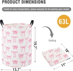 VHV-Opbergmand - 35x45 cm - Stijlvolle en Duurzame Wasmand met Strik Decoratie en Ruime Opslag voor Speelgoed, Kleding en Woonkamer — thumbnail 2