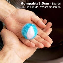 SnelShoppen - Dierenhaarverwijderaar 12 Stuks, Herbruikbare Pluisballen voor Wasmachine, Effectieve Haarverwijdering, Blauw-Wit, Ideaal voor Kleding e — thumbnail 5