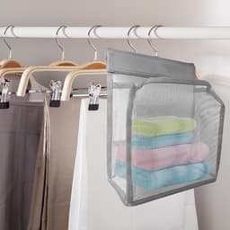 Hanging Bag voor Kledingknijpers, Squeegee en Doucheaccessoires - Ideaal voor Wasruimte, Badkamer en Balkon - Grijs, Handig en Ruimtebesparend — thumbnail 3