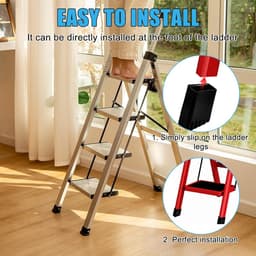 Laddervoetjes 20 x 30 mm - rubberen voetjes - antislip - slijtvaste bescherming voor ladders - Luxento — thumbnail 3