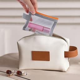 Wasnetjes met ritssluiting - Grijs - 11 x 8 cm - Nylon netzakjes - Voor reizen en organisatie — thumbnail 5