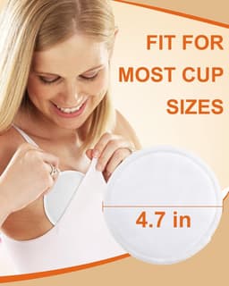 SnelShoppen - 10 Pack Organische Bamboe Borstvoedingskussens, Herbruikbare Borstvoedingspads, Wasbare Melk Pads, Inclusief Waszak & Opbergtas, Comfort — thumbnail 5