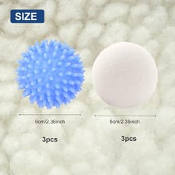 SnelShoppen - 3 stuks wol drogerballen voor wasdroger, ideaal voor donsjacks, vermindert droogtijd, rimpels en statische oplading voor frisse geur — thumbnail 2