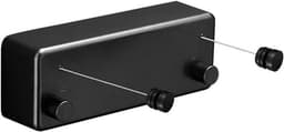 Uitschuifbare waslijn - Uittrekbare Wasdraad - 4.2m - met dubbele touwlijn - zwart - Staal,ABS, aluminium - muur hangen - Automatisch Straktrek Systeem - Draaggewicht 20 kg - Alternatief Wasrek of Droogrek — thumbnail 1