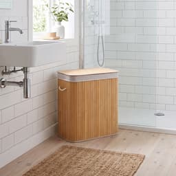 CALICOSY - 3-vak wasmand van bamboe 150L H60 cm - YSA — thumbnail 3