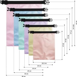 Waterdichte Dry Bag Set 6 Maten Lichtgewicht Zakken en Lange Verstelbare Schouderriem Outdoor Waterdicht Houden Gear Dry Bag Stuff Zakken voor Backpacken, Varen, Wandelen Camping — thumbnail 4