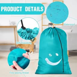 Waszak Groot - 2 Stuks - Opvouwbaar - Nylon - Lichtgewicht - Capaciteit 80-120 Liter - 61 x 92 cm - Waszakken — thumbnail 5